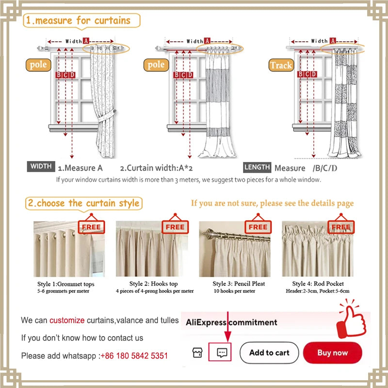 Jacquard Luxury Blackout Curtains – Modern American Style, Custom Fit