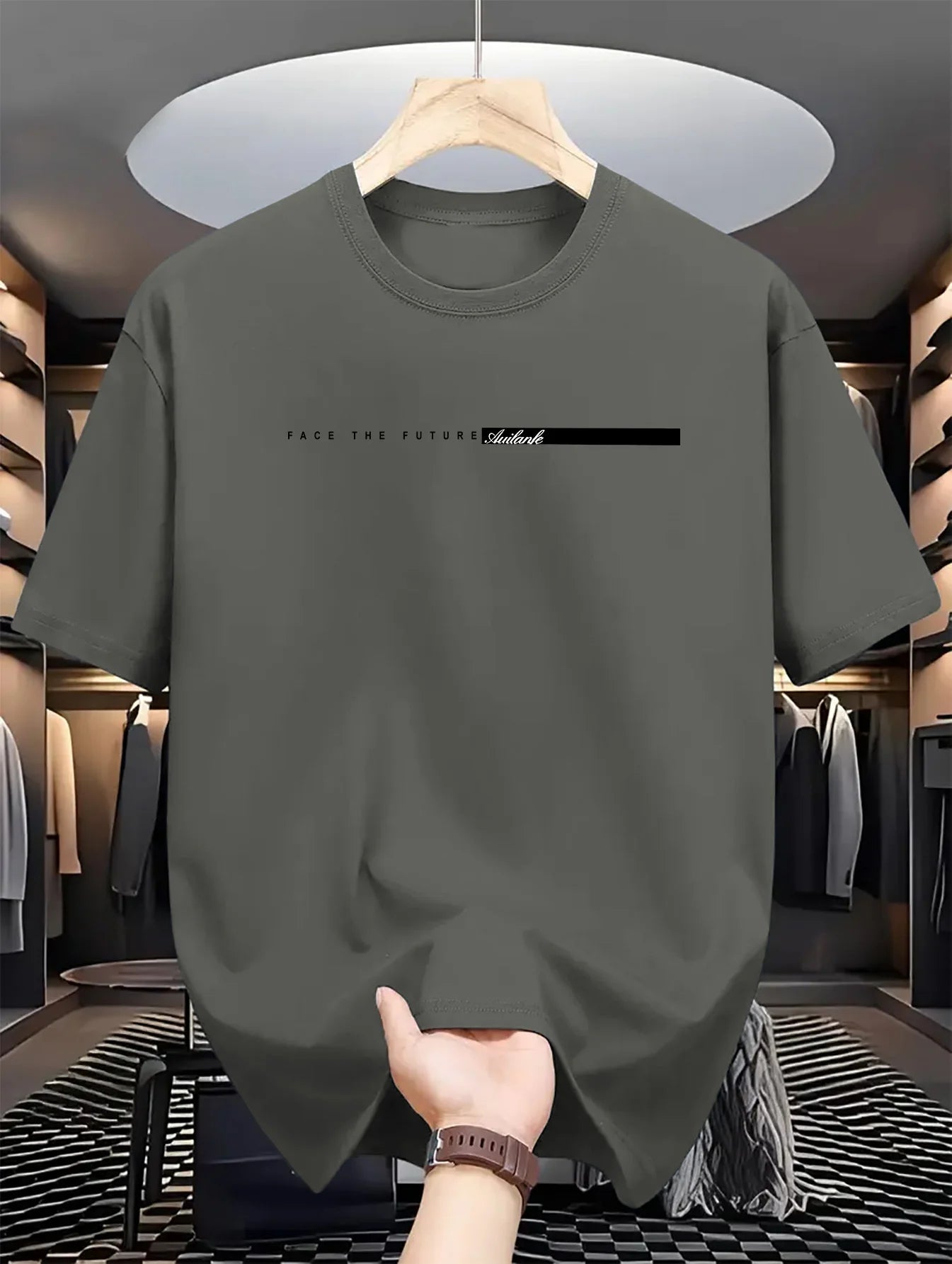 Men’s Summer Cotton Loose Fit T-Shirt – Casual Unisex Round Neck