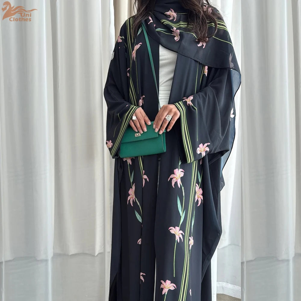 "2025 Modest Abaya with Hijab – 2-Piece Summer Set"