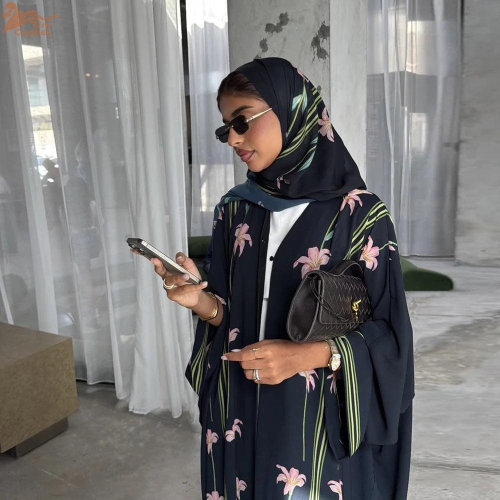 "2025 Modest Abaya with Hijab – 2-Piece Summer Set"
