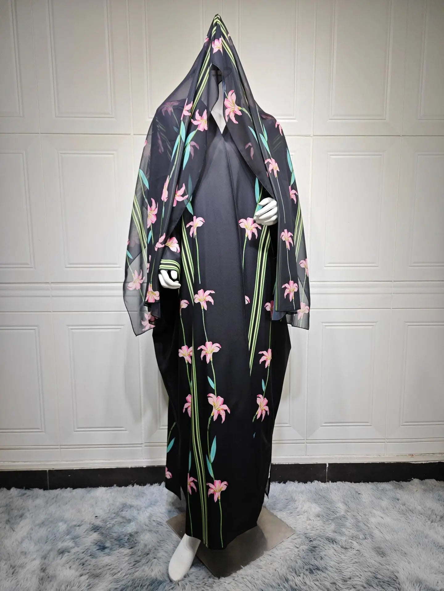 "2025 Modest Abaya with Hijab – 2-Piece Summer Set"