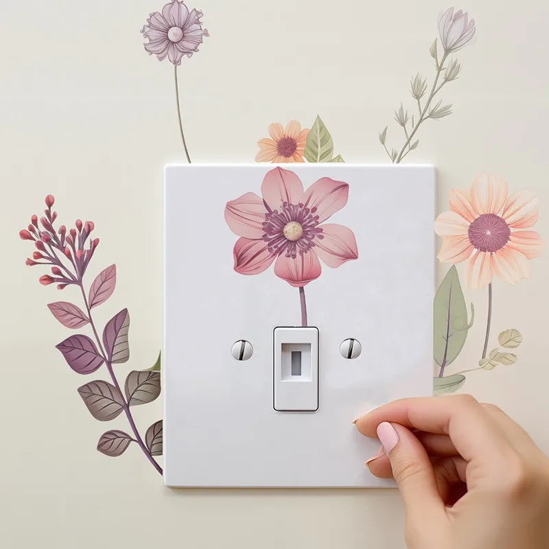 Beautiful Flower Wall Stickers – Removable, Waterproof PVC Decor