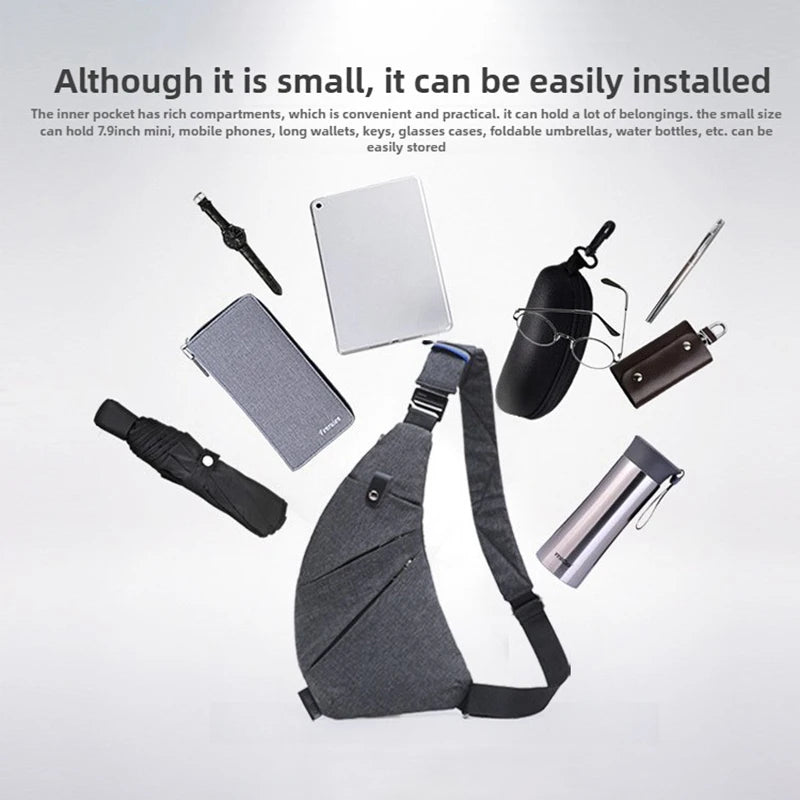 Men’s Waterproof Anti-Theft Crossbody Chest Bag